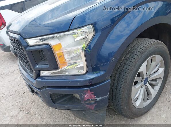 1FTEW1CP2JKD43286 2018 FORD F150 Blue Front view