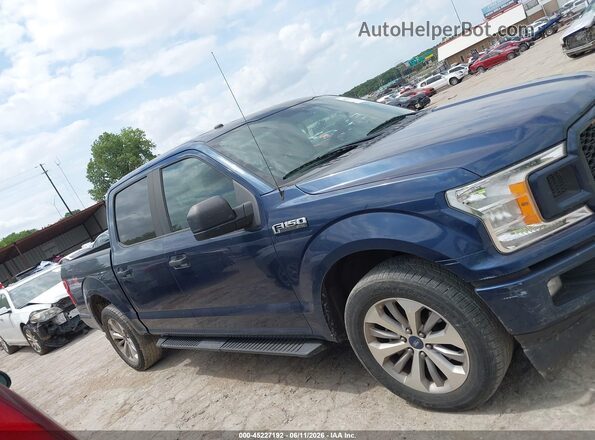 1FTEW1CP2JKD43286 2018 FORD F150 Blue Rear interior view