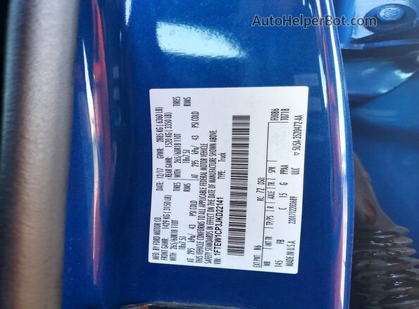 1FTEW1CP3JKD22141 2018 FORD F150 Blue 