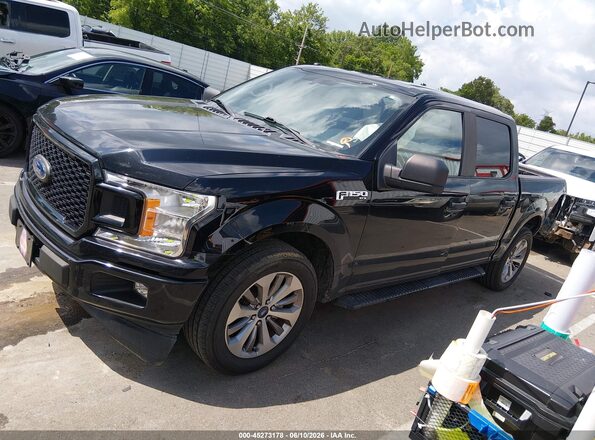 1FTEW1CP3JKF55064 2018 FORD F150 Black წინა მარცხენა ხედი სამი მეოთხედიდან