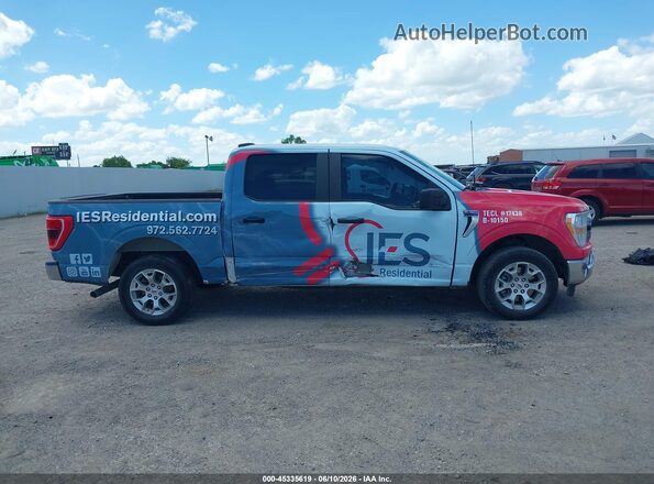 1FTEW1CP3MFA89732 2021 FORD F150 Blue უკანა სალონის ხედი
