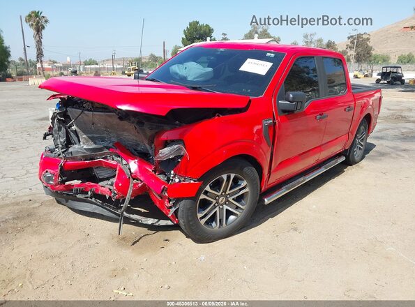 1FTEW1CP3NKD68378 2022 FORD F150 Red Передня ліва чверть