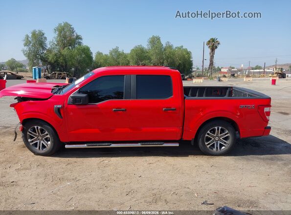 1FTEW1CP3NKD68378 2022 FORD F150 Red Панорамний вид салону 360°