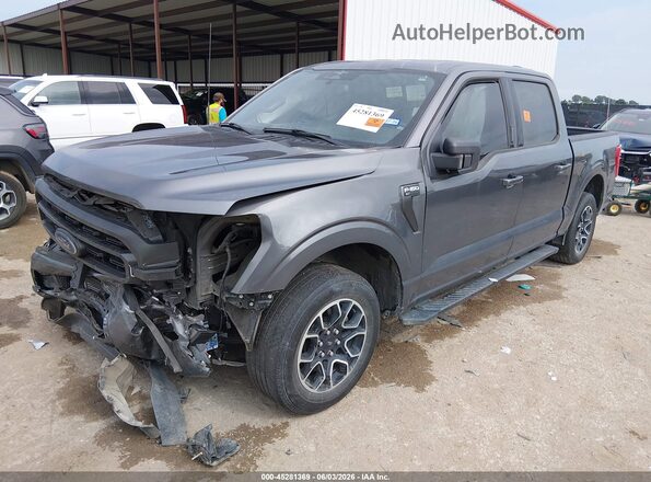 1FTEW1CP3PKE85526 2023 FORD F150 Gray Առջևի ձախ երեք քառորդ տեսարան