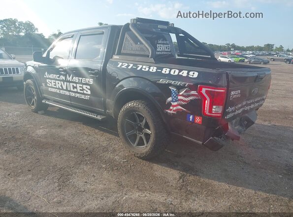 1FTEW1CP4GFC55762 2016 FORD F150 Black უკანა მარცხენა