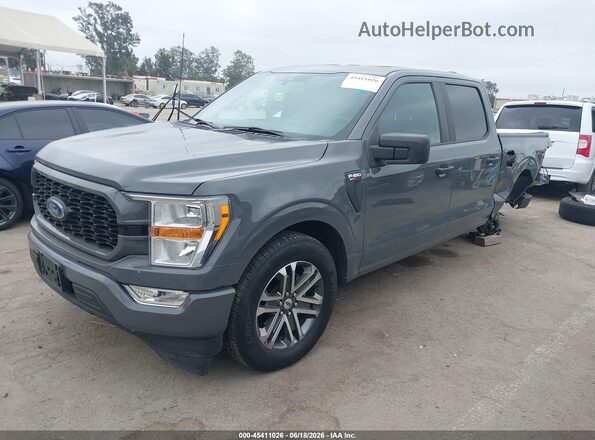 1FTEW1CP4MFC64098 2021 FORD F150 Gray Przód lewy