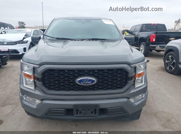 1FTEW1CP4MFC64098 2021 FORD F150 Gray Widok wnętrza z tyłu