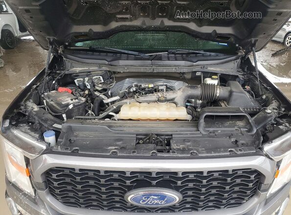 1FTEW1CP4MKE92061 2021 FORD F150 Gray Вид підкапотного простору