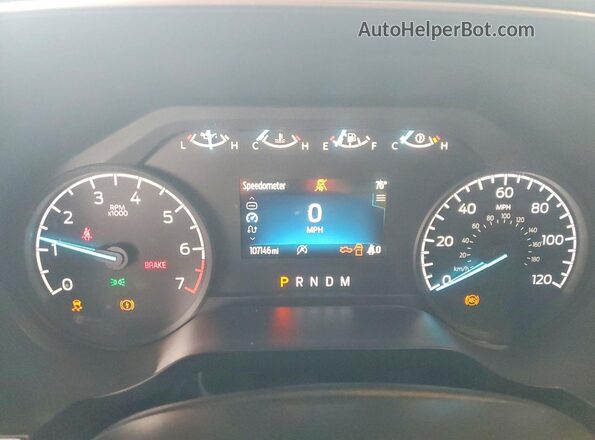 1FTEW1CP4MKE92061 2021 FORD F150 Gray Вид щитка приладів