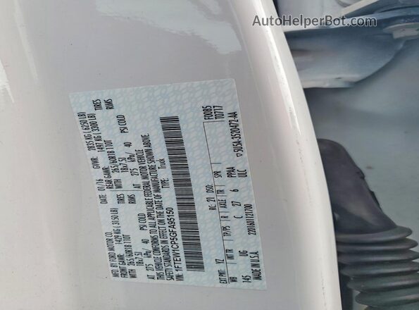 1FTEW1CP5GFA95150 2016 FORD F150 Белый Вид подкапотного пространства
