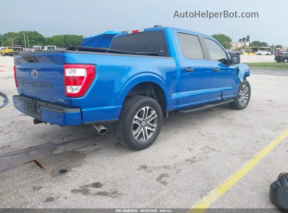 1FTEW1CP5MKD97086 2021 FORD F150 Blue Задня права чверть