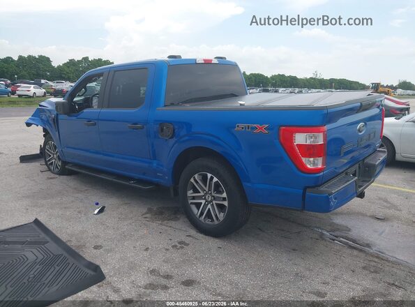 1FTEW1CP5MKD97086 2021 FORD F150 Blue Задня ліва чверть