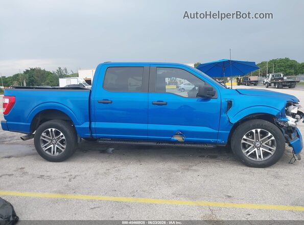 1FTEW1CP5MKD97086 2021 FORD F150 Blue Панорамний вид салону 360°