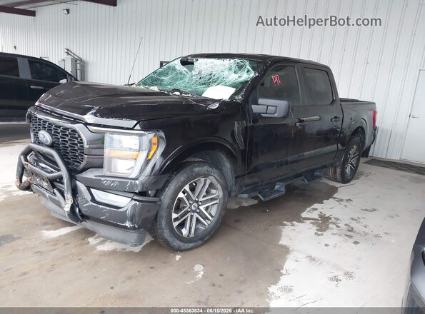 1FTEW1CP5PKF05663 2023 FORD F150 Black Передня ліва чверть