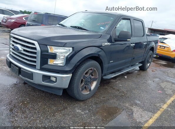 1FTEW1CP7HKC03857 2017 FORD F150 Black Передня ліва чверть