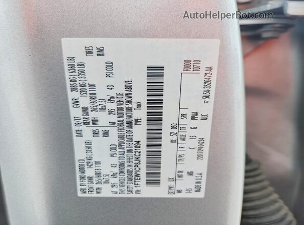1FTEW1CP8JKC21094 2018 FORD F150 Silver 