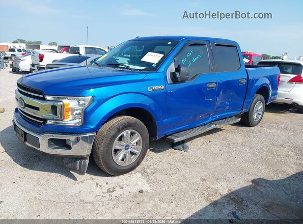 1FTEW1CP8JKD31370 2018 FORD F150 Blue Առջևի ձախ երեք քառորդ տեսարան