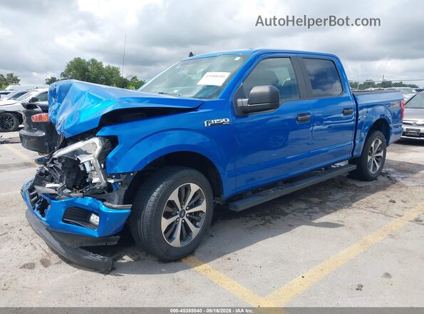 1FTEW1CP8LKD98599 2020 FORD F150 Blue Առջևի ձախ երեք քառորդ տեսարան