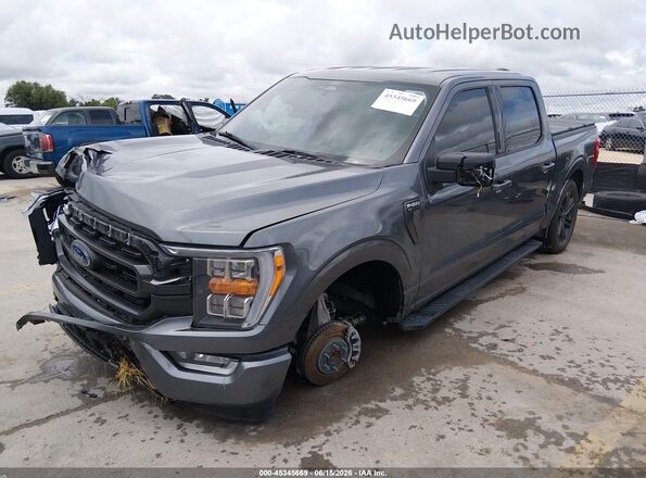 1FTEW1CP8NFC08974 2022 FORD F150 Gray Առջևի ձախ երեք քառորդ տեսարան
