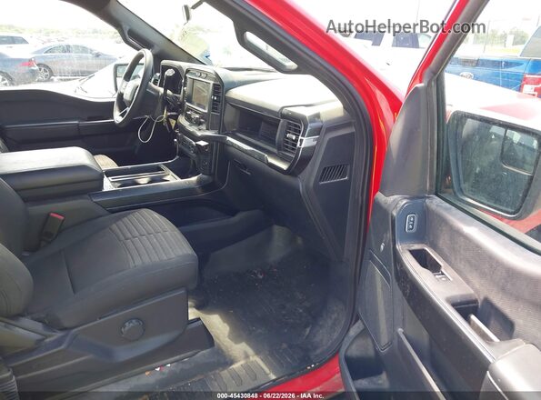 1FTEW1CP9NKD08671 2022 FORD F150 Red Widok wnętrza z przodu