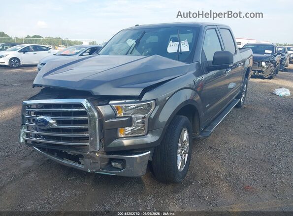1FTEW1CPXHFA57317 2017 FORD F150 Gray Front view