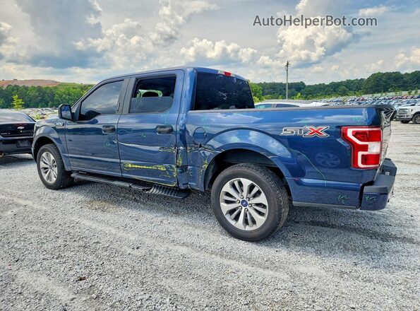 1FTEW1CPXJFD36403 2018 FORD F150 Blue Tył lewy