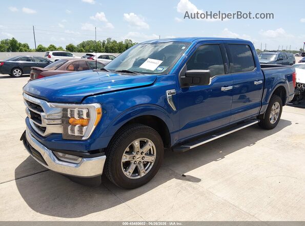 1FTEW1CPXNKD38830 2022 FORD F150 Синий Передняя левая четверть