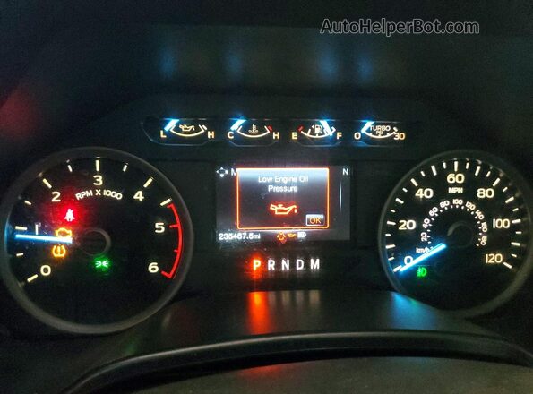 1FTEW1E11KFC87747 2019 FORD F150 White Вид щитка приладів