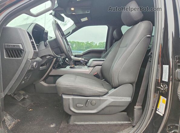 1FTEW1E40KKF17084 2019 FORD F150 Black Вид салону спереду