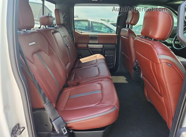 1FTEW1E40LFA34849 2020 FORD F150 White Rear seats view