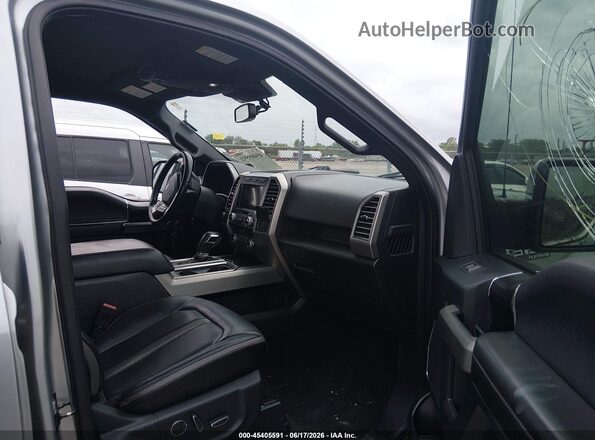 1FTEW1E40LFB36751 2020 FORD F150 Silver Вид салону спереду