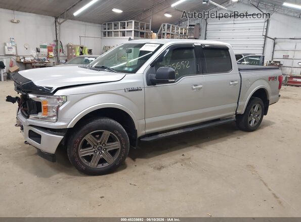 1FTEW1E41KFA76851 2019 FORD F150 Серебряный Передняя левая четверть