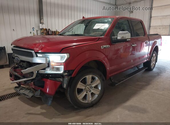 1FTEW1E41KFC08989 2019 FORD F150 Красный Передняя левая четверть