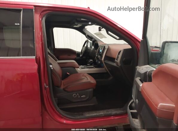 1FTEW1E41KFC08989 2019 FORD F150 Красный Вид салона спереди