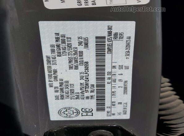 1FTEW1E41LFC60558 2020 FORD F150 Gray ძრავის განყოფილების ხედი