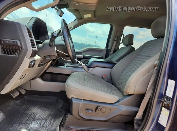 1FTEW1E42KKD70606 2019 FORD F150 Blue წინა სალონის ხედი