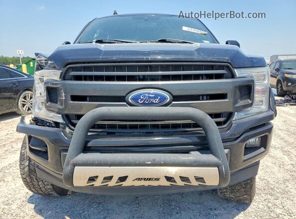1FTEW1E44LKD13390 2020 FORD F150 Black Front view