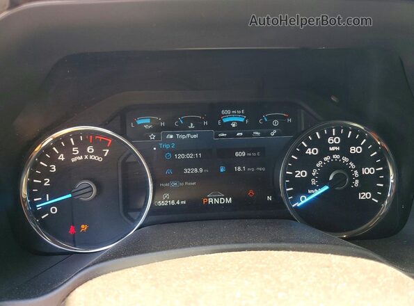 1FTEW1E45LFC38577 2020 FORD F150 Black ხელსაწყოთა პანელის ხედი