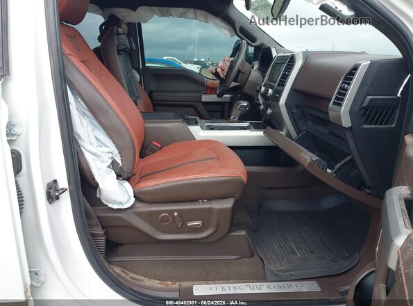 1FTEW1E47LFC23000 2020 FORD F150 White Widok wnętrza z przodu