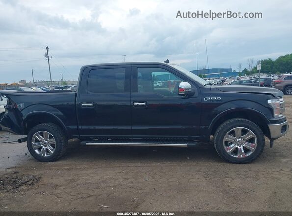 1FTEW1E48LKE14965 2020 FORD F150 Black Rear interior view
