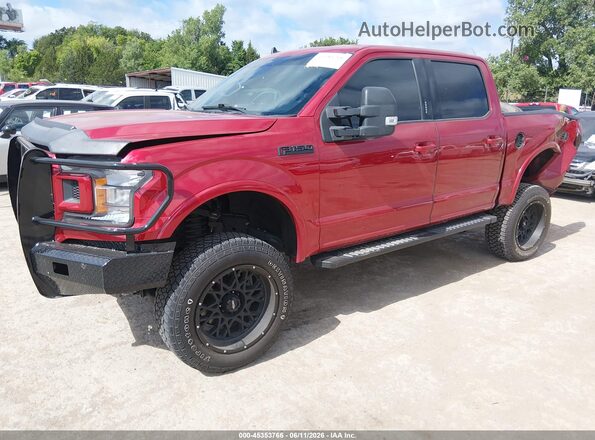 1FTEW1E49LFC04898 2020 FORD F150 Красный Передняя левая четверть