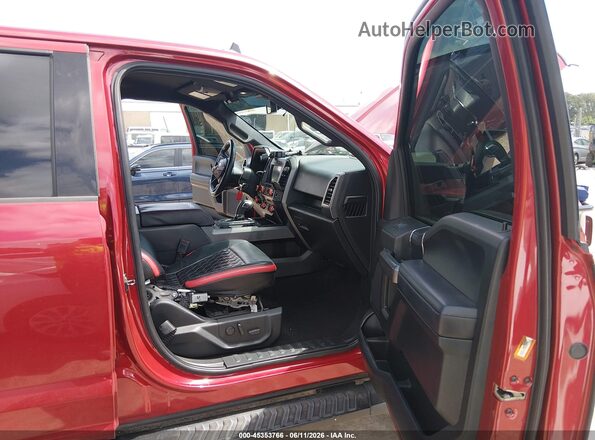 1FTEW1E49LFC04898 2020 FORD F150 Красный Вид салона спереди