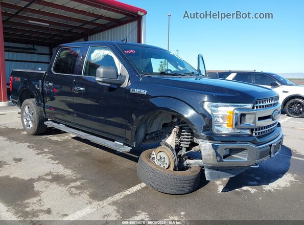 1FTEW1E56JKF44331 2018 FORD F150 Черный Вид спереди