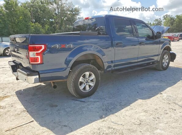 1FTEW1E56KFC32424 2019 FORD F150 Blue Задня права чверть