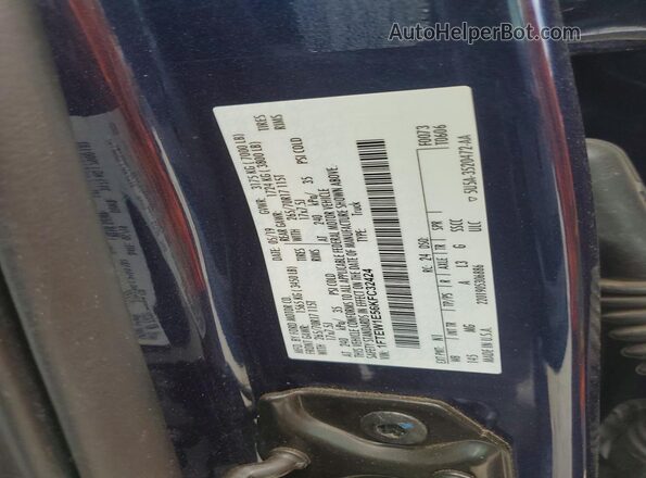 1FTEW1E56KFC32424 2019 FORD F150 Blue Вид підкапотного простору