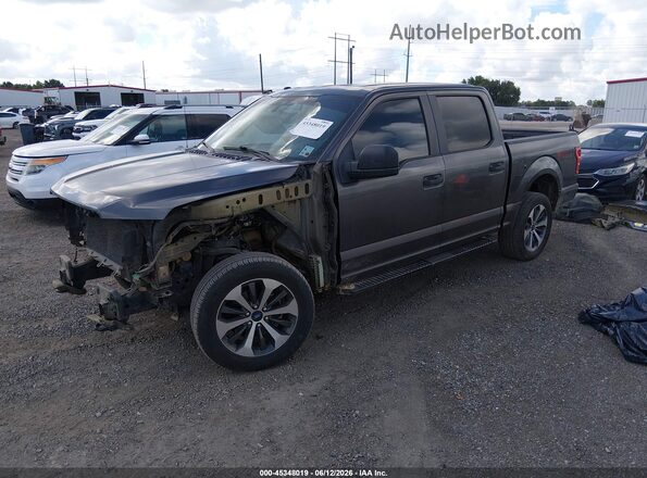 1FTEW1E56KKD68267 2019 FORD F150 Серый Передняя левая четверть