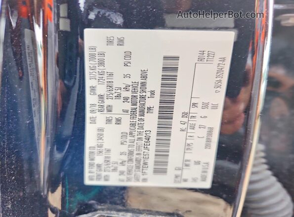 1FTEW1E57JFE64013 2018 FORD F150 Black Շարժիչի բաժամունքի տեսք