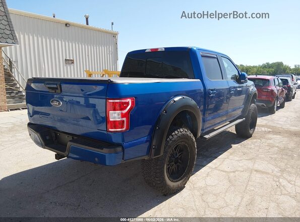 1FTEW1E59JKC85172 2018 FORD F150 Blue Задня права чверть