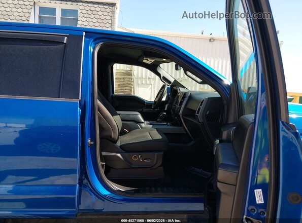 1FTEW1E59JKC85172 2018 FORD F150 Blue Вид салону спереду