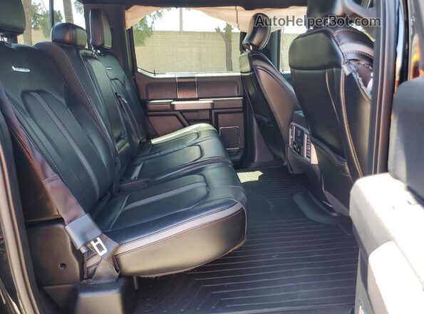 1FTEW1E5XJFC00932 2018 FORD F150 Black Rear seats view